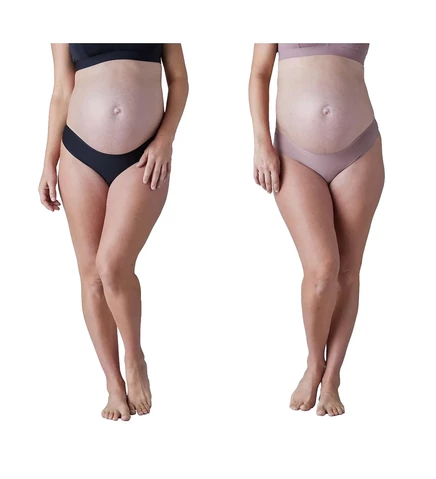 Женские стринги для беременных, 5 шт. black + mauve