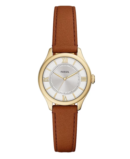 Женские часы Fossil Gilmore с тремя стрелками, коричневые, из кожи Кроко, 28 мм
