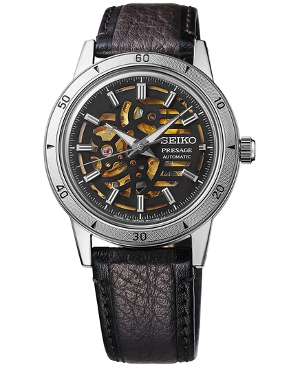 Мужские часы Seiko Presage Style 60s 40 мм, черные