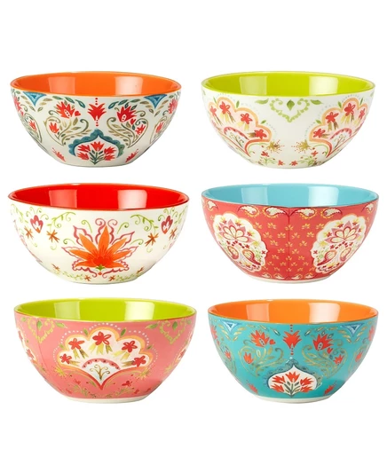 Миски Certified International Francesca, 6 шт., разноцветные