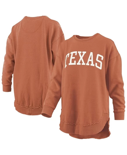 Женский пончо‑пуловер Pressbox Texas Longhorns, оранжевый