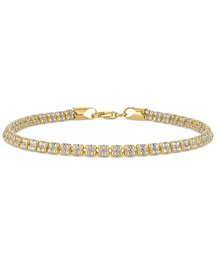 Мужской браслет Macy's Ice Chain 21,6 см, золотисто-серебристый