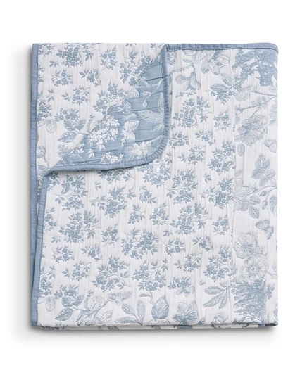 Покрывало Greenland Patchwork Toile 127×152 см, синее