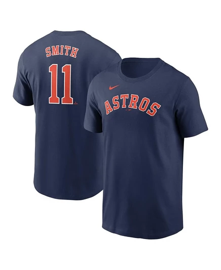 Мужская футболка Nike Cam Smith Navy Houston Astros с фирменным номером Fuse от Nike