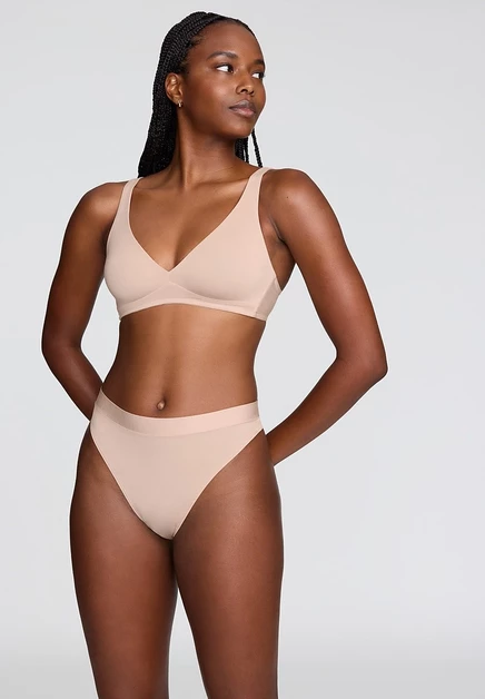 Женский бюстгальтер CUUP The Wireless Plunge из модала, бежевый