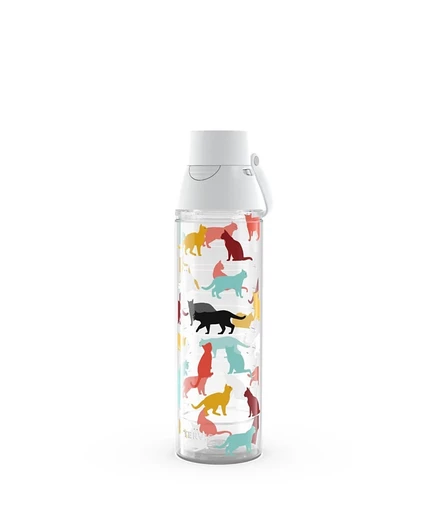 Tervis Venture Lite Pet Love Сделано в США, Стакан для путешествий с двойными стенками, сохраняет напитки холодными и горячими, бутылка для воды емкостью 24 унции, Cat Pounce Love