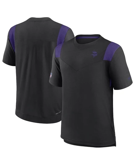 Мужская футболка Nike Minnesota Vikings Sideline Tonal Logo, черная