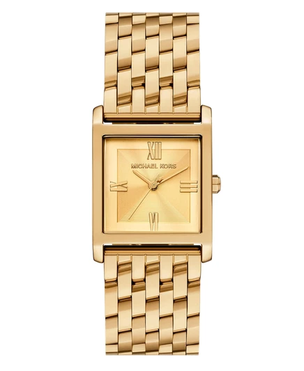 Женские золотые часы Georgie с тремя стрелками из нержавеющей стали, 27 мм gold tone