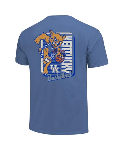 Мужская футболка Image One Royal Kentucky Wildcats Comfort Colors с талисманом Dunk royal