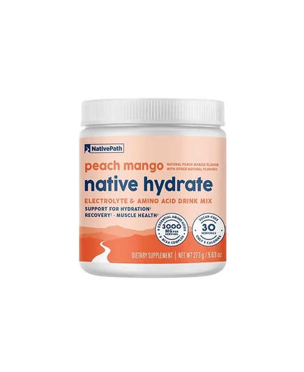 Электролитный порошок NativePath Hydrate, персик-манго, белый