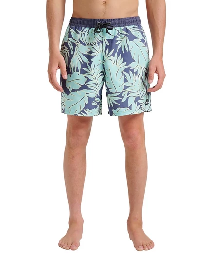 Мужские повседневные шорты для плавания Quiksilver Volley Trippin Palm серого цвета