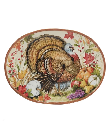 Овальное блюдо из индейки с международным сертификатом Harvest Blessings