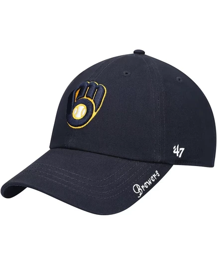 Женская темно-синяя регулируемая шляпа Milwaukee Brewers Team Miata Clean Up для женщин navy