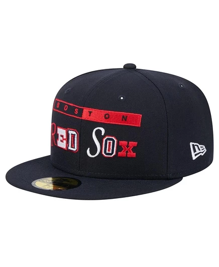 Мужская приталенная шляпа New Era темно-синего цвета Boston Red Sox Ransom 59 размера 