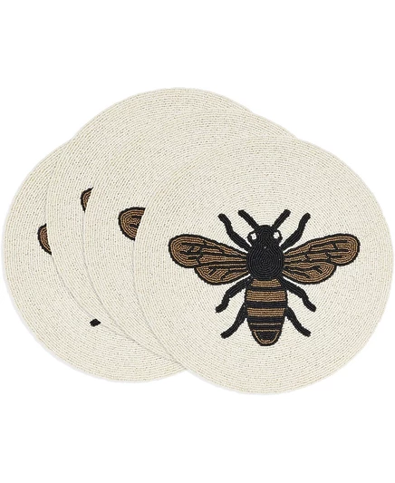 Сервировочные салфетки Saro Lifestyle Honeybee Treasure, 38 см, золотистые