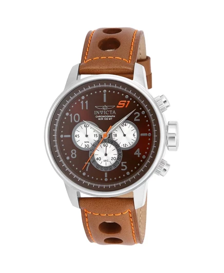 Мужские многофункциональные кварцевые часы Invicta 16015 S1 Rally с коричневым циферблатом silver