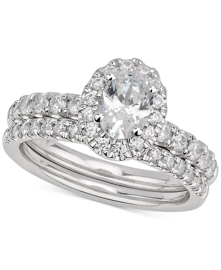 Свадебный комплект GIA Diamonds, 1,5 карата, белое золото