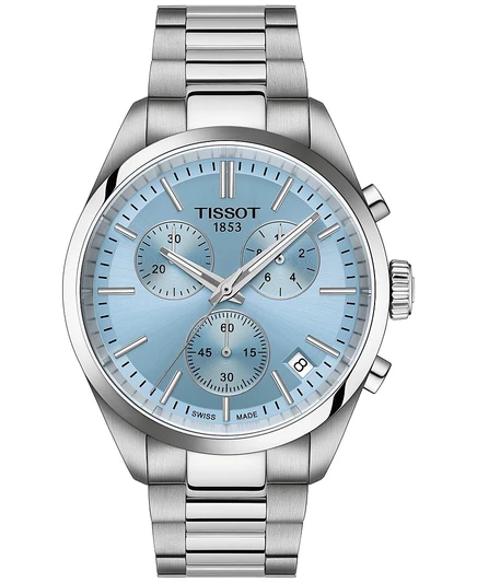 Мужские часы Tissot PR 100 хронограф, сталь, 40 мм