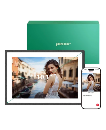 Цифровая фоторамка Pexar 10.1″ Wi‑Fi сенсорная, черная
