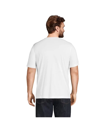 Мужская хлопковая футболка Supima от Lands'End с коротким рукавом white