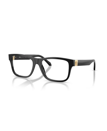 Мужские квадратные пластиковые очки Versace Man VE3380 черного цвета