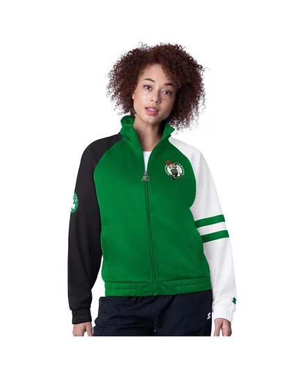 Женская куртка Starter Boston Celtics на молнии, зеленая