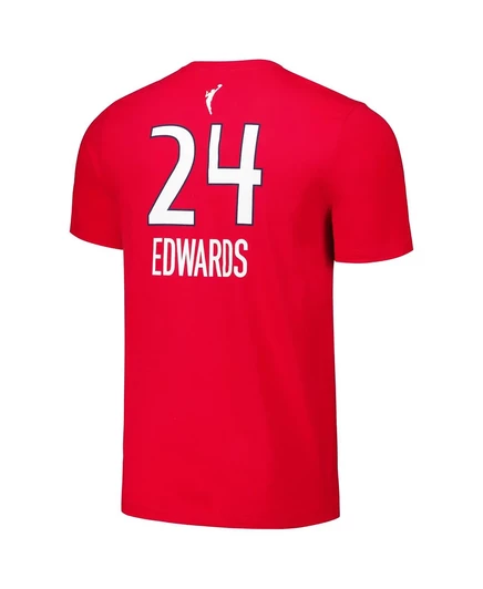 Мужская и женская футболка Nike Nike Aaliyah Edwards Red Washington Mystics 2024 WNBA Draft Explorer Edition с именным номером red