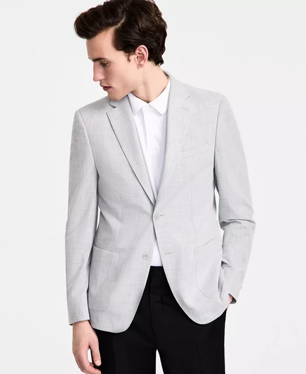  Мужская приталенная спортивная куртка heather grey
