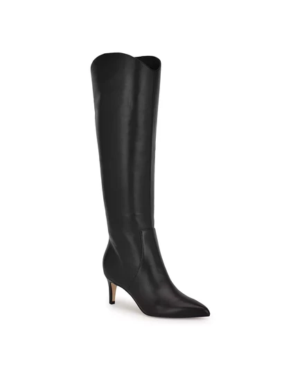 Женские сапоги до колен Nine West Womens Sirena с острым носком black leather