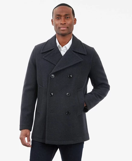 Мужское двубортное пальто London Fog, серое