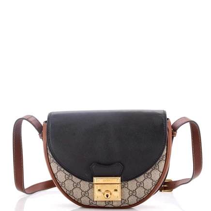 Женская сумка Pre-Owned Gucci Small Padlock, коричневая