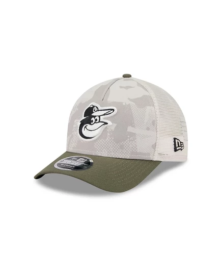 Мужская кепка New Era Baltimore Orioles 9FORTY регулируемая, светло-бежевая/оливковая