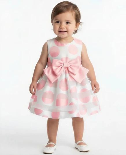Платье для девочки Bonnie Baby Polka Dot, розовое