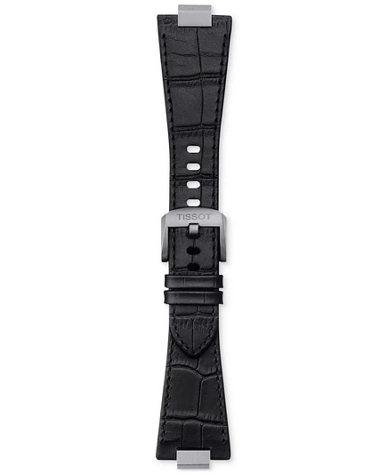 Ремешок для часов Tissot PRX съемный, кожа, черный, 12 мм