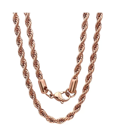 Мужское ожерелье Steeltime 61 см, розовое золото 18K