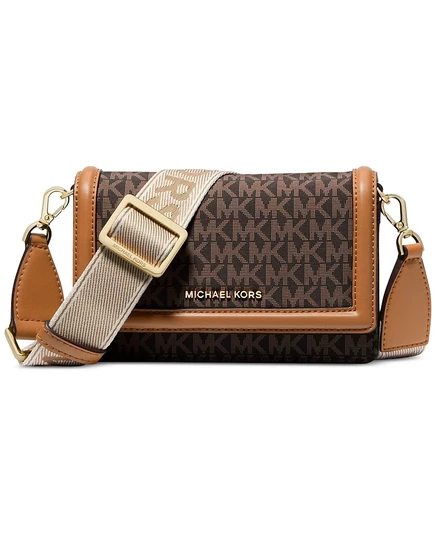 Женская сумка Michael Kors Jet Set mini через плечо, бежево‑коричневая
