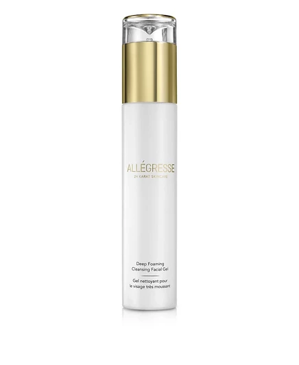 Глубоко пенящийся очищающий гель для лица Allegresse 24K Skincare 4,0 унции без цвета