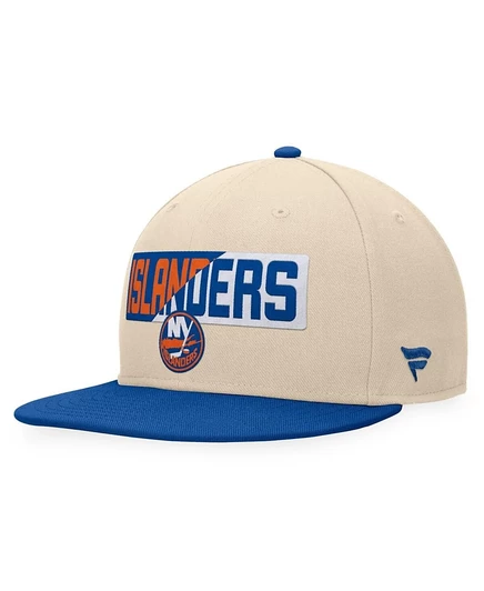 Мужская кепка Fanatics NY Islanders Goalaso, кремово-синяя