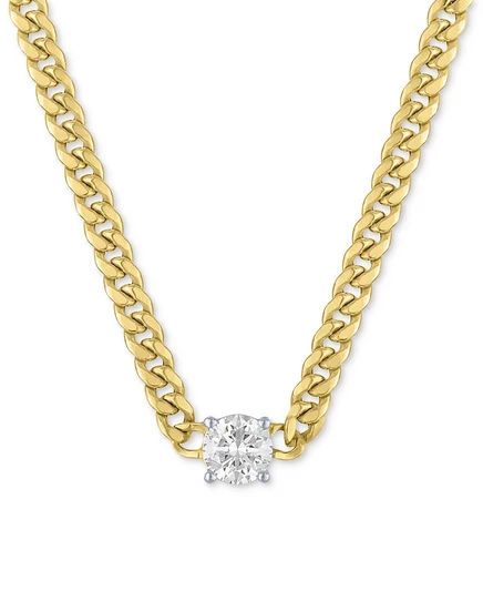 Женское ожерелье Forever Grown Diamonds с лабораторным бриллиантом 0,5 кт, позолоченное
