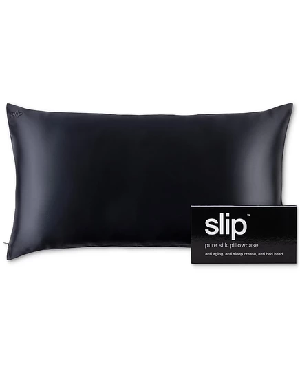 Наволочка Slip Pure Silk king 20″×36″, черная