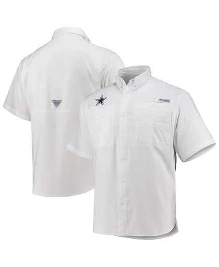 Мужская рубашка на пуговицах PFG White Dallas Cowboys Tamiami Omni-Shade white