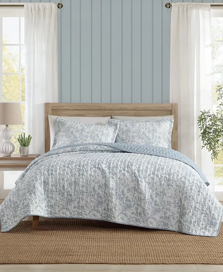 Комплект Laura Ashley Amberly, full/queen, 3 предмета, синий