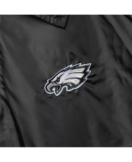 Мужская ветровка Dunbrooke Philadelphia Eagles Coaches Classic на кнопках, черная