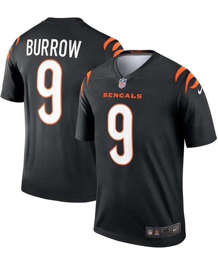 Мужская джерси Nike Joe Burrow Cincinnati Bengals Legend, черная