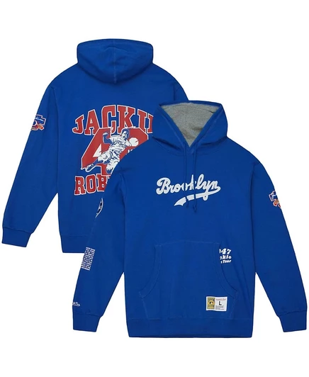 Мужское худи Mitchell & Ness Jackie Robinson Cooperstown, синее