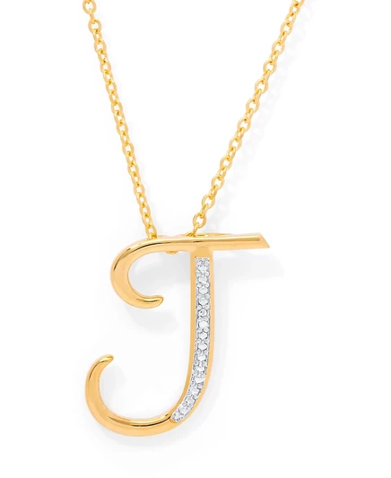 Женское колье Macy's, 46 см, с буквой J, золотое