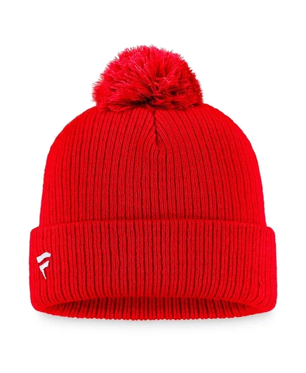 Мужская шапка Fanatics Detroit Red Wings с помпоном, красная