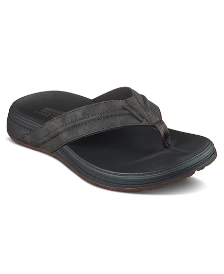 Мужские вьетнамки Skechers Patino с мемори-пеной, коричневые