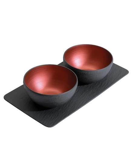 Набор соусников Villeroy & Boch Manufacture Rock Glow, 3 шт., черный