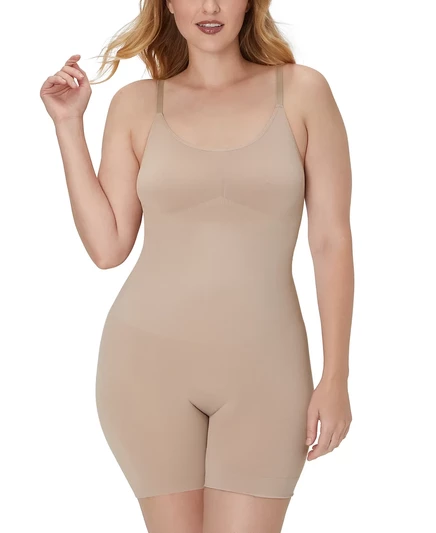 Женское повседневное бесшовное корректирующее белье Maidenform, боди до середины бедра DMS834  evening blush